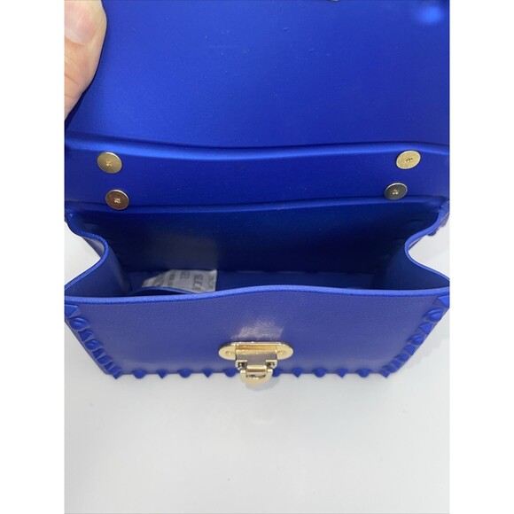 Jelly Studded Cobalt Blue Shoulder/Hand Bag New - Picture 9 of 9